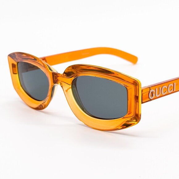 NEW GG1719S 005 GUCCI WOMEN ORANGE SUNGLASSES - Picture 6 of 10
